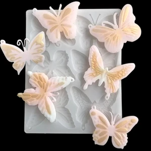 Çoklu Kolye Küpe Toka Anahtarlık Epoksi Reçine Silikon Kalıp Kelebek Figürleri