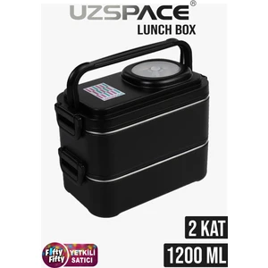 1200 ml Iki Kat Dört Bölme Paslanmaz Çelik Lunch Box Yeni Nesil Sefer Tası-Sos Kaseli MODEL-FFLBOX8023