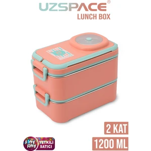 1200 ml Iki Kat Dört Bölme Paslanmaz Çelik Lunch Box Yeni Nesil Sefer Tası-Sos Kaseli MODEL-FFLBOX8023