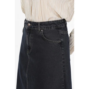 Yüksek Bel A Kesim Denim Etek