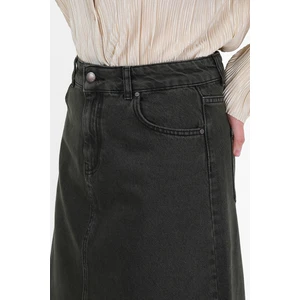 Yüksek Bel A Kesim Denim Etek