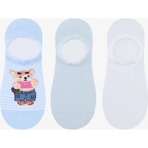 3 Çift Pamuklu Teddy Bear Ayı Sneaker Çorap