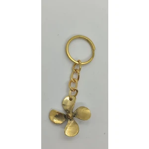 Pirinç Anahtarlık 4 Kanatlı Pervane (3,5cm)