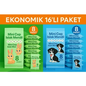 Mini Cep Islak Mendil 16'lı Ekonomik Paket | Aloe Veralı |Alkol İçermez |Yumuşak Dokulu |Taşınabilir