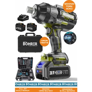 Alman BA01072S Akülü Somun Sıkma Makinesi | 1200 Nm Tork – 36V 5AH | Darbeli Lokma – Ağır Hizmet Tipi