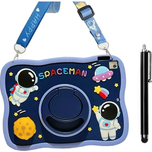 Samsung Galaxy Tab A7 Lite SM-T220 8.7 Inç Uyumlu Spaceman Uzay Adam Kılıf Standlı Eğlenceli Koruma