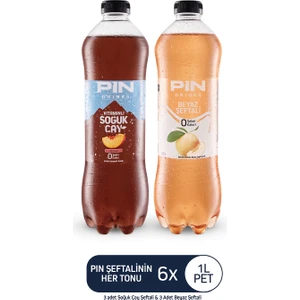 Şeftalinin Her Tonu Şeftali Aromalı Soğuk Çay & Beyaz Şeftali Şekersiz & Kalorisiz 6 Adet x 1 lt Ice Tea