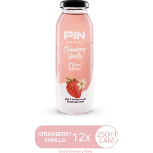 Strawberry Vanilla Beyaz Çaylı Özel Seri - Şekersiz & Kalorisiz 250 ML X 12 Adet Ice Tea