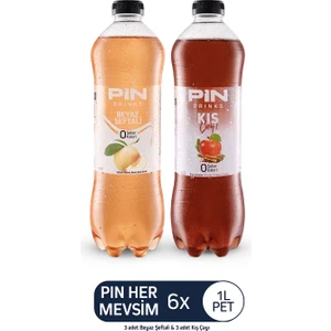 Her Mevsim Beyaz Şeftali & Kış Çayı Şekersiz & Kalorisiz 6 Adet x 1 lt Ice Tea
