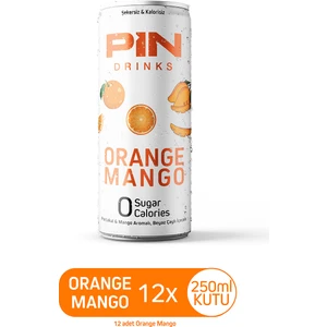 Orange Mango Tropikal Beyaz Çay- Şekersiz & Kalorisiz 250 ml x 12 Adet Ice Tea