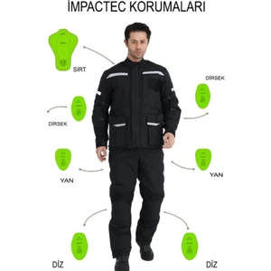 Yaren Tekstil Kışlık Motorcu Takım (Mont-Pantolon)