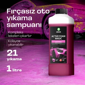 Active Foam Magic 1L - Hızlı Köpüren Renk Değiştiren Fırçasız Oto Yıkama Şampuanı | Tüm Araçlar İçin | Araba Şampuanı | Oto Temizleyici | Köpük Şampuan 