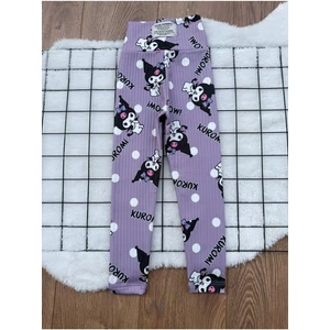 Kuromi Baskılı Kışlık Şardonlu Çocuk Tayt