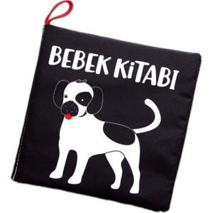 Siyah Beyaz Evcil Hayvanlar Kumaş Sessiz Kitap T137 - Bez Kitap , Eğitici Oyuncak , Yumuşak ve Hışırtılı