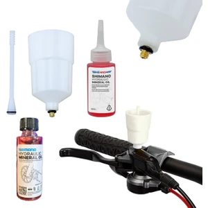 Bike And Art Dayanıklı Pirinç Başlıklı Shimano Yağ Dolum Hunisi ve 50ML Mineral Yağ