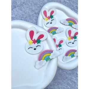 Tavşan ve Gökkuşağı Saçsız Bebek Tokası