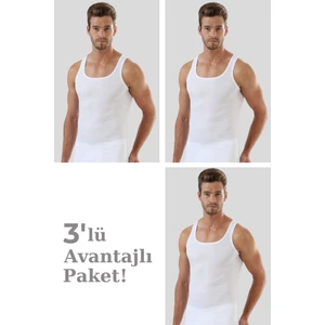 Arma Yıldız Erkek Beyaz Ribana Atlet 3lü Set