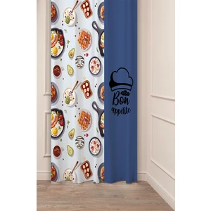 Bon Appetite Tatlı Waffle Yum Mutfak Bohem Özel Tasarım Dijital Baskılı (Tek Kanat) Modern Fon Perde