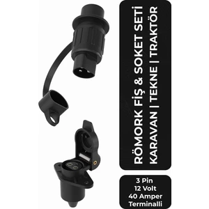 Römork Fişi ve Soketi Terminalli Set Ürün - 3 Pin
