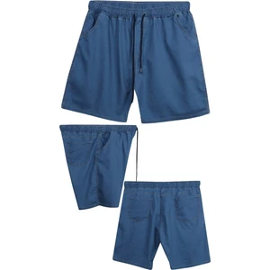 Büyük Beden 120 - 157 Kilo Arası Için Uygun Bedenli Erkek Likralı Bağcıklı Kot Şort