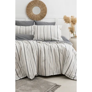 Harmony Hues İpliği Boyalı Doğal Çift Kişilik Nevresim Takımı (Çarşafı Lastikli)