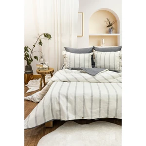 Harmony Hues İpliği Boyalı Doğal Çift Kişilik Nevresim Takımı (Çarşafı Lastikli)