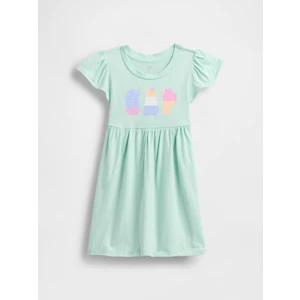 Kız Bebek Yeşil Gap Logo Elbise
