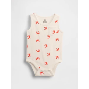Bebek Kırık Beyaz First Favorites Cepli Kısa Kollu Bodysuit