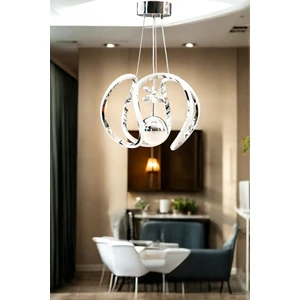3 Renkli Kelebekli Taçlı Salon Oturma Odası LED Avize