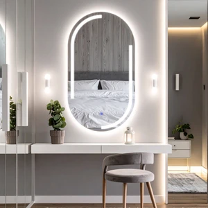 Lunare Beyaz Led'li Lazer Kumlamalı Lavabo & Banyo Aynası (Dokunmatik Sensörlü)