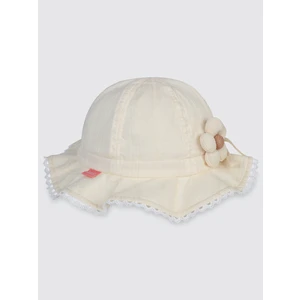 Kız Çocuk Şapka 1-3 Yaş Krem