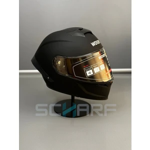 WS-202 Güneş Vizörlü Çene Açılır Kask Matt Black (Şeffaf Vizörlü)