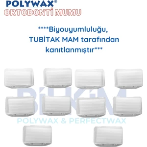 10 Adet Aromasız Ortodonti Mumu- Diş Teli Mumu - Braket Mumu Wax- Ortodontik Wax
