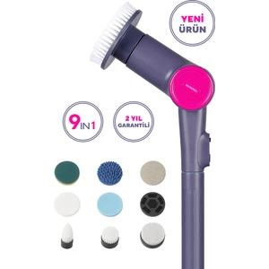 9in1 Şarjlı Çok Amaçlı Temizlik Fırçası Seti Hscr-01