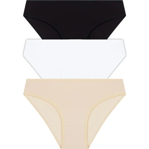 Basic Pamuklu Kadın Bikini Külot 3'lü Paket - 8