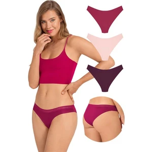 File Lastikli Lazer Kesim Bikini Külot 3'lü Paket