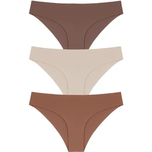 Lazer Kesim Kadın Bikini Külot 3'lü Paket-3