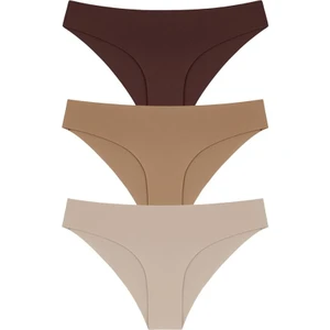 Lazer Kesim Kadın Bikini Külot 3'lü Paket-2