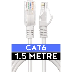 Cat6 Ethernet Kablosu 1.5mt. 1000MBPS Internet Network Kablosu Fabrikasyon Lan Kablo