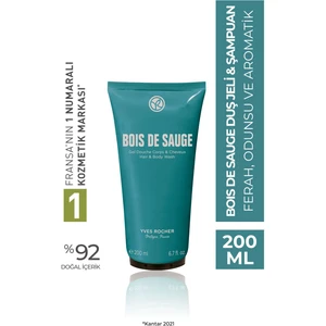 Yves Rocher Saç ve Vücut Şampuanı-Bois de Sauge- Erkek-200ml