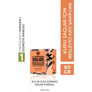 Yves Rocher Kuru Saçlar Için (NUTRİTİON) Besleyici Katı Şampuan -  Tuzsuz & Vegan-60 gr