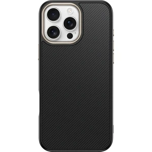 iPhone 16 Pro Max Kılıf M-Safe Şarj Özellikli Karbon Fiber Görünümlü Rns Antina Kapak - Siyah