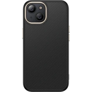 iPhone 15 Plus Kılıf M-Safe Şarj Özellikli Karbon Fiber Görünümlü Rns Antina Kapak - Siyah