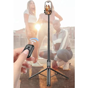 C10 Çok Amaçlı Tripod Kumandalı Selfie Çubuğu Siyah