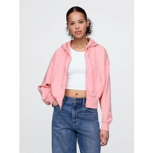 Kadın Pembe Heavyweight Fransız Havlu Kumaş Sweatshirt