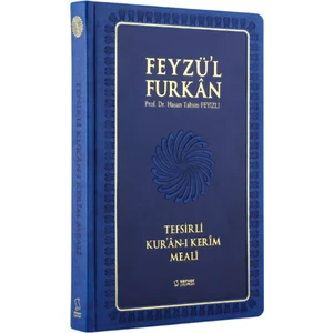 Feyzü'l Furkan Tefsirli Kuranı Kerim Meali Lacivert (Cep Boy-Sadece Türkçe Meal-Kalın Cilt)