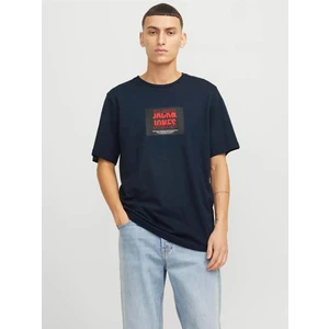 Jack & Jones Erkek Lacivert Jjhudson Tee Ss Crew Neck Ln T-shirt 12268477
