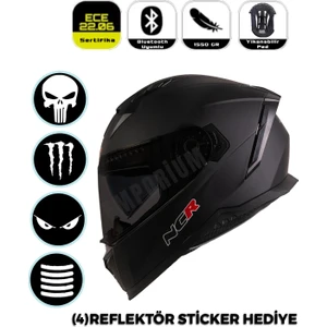 Ncr Stream Full Face Siyah Vizörlü Kapalı Kask (Ece-06)
