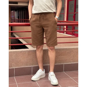 Erkek, Bel Lastikli, Regular Fit, Müslin Dokuma, %100 Pamuk, Yazlık Şort-Bermuda 303
