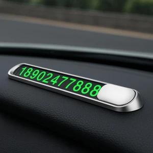 Metal Araç Içi Geçici Park Numaratörü, Gizlenebilir Numaralı, Fosforlu, Manyetik Numaralı Numaratör